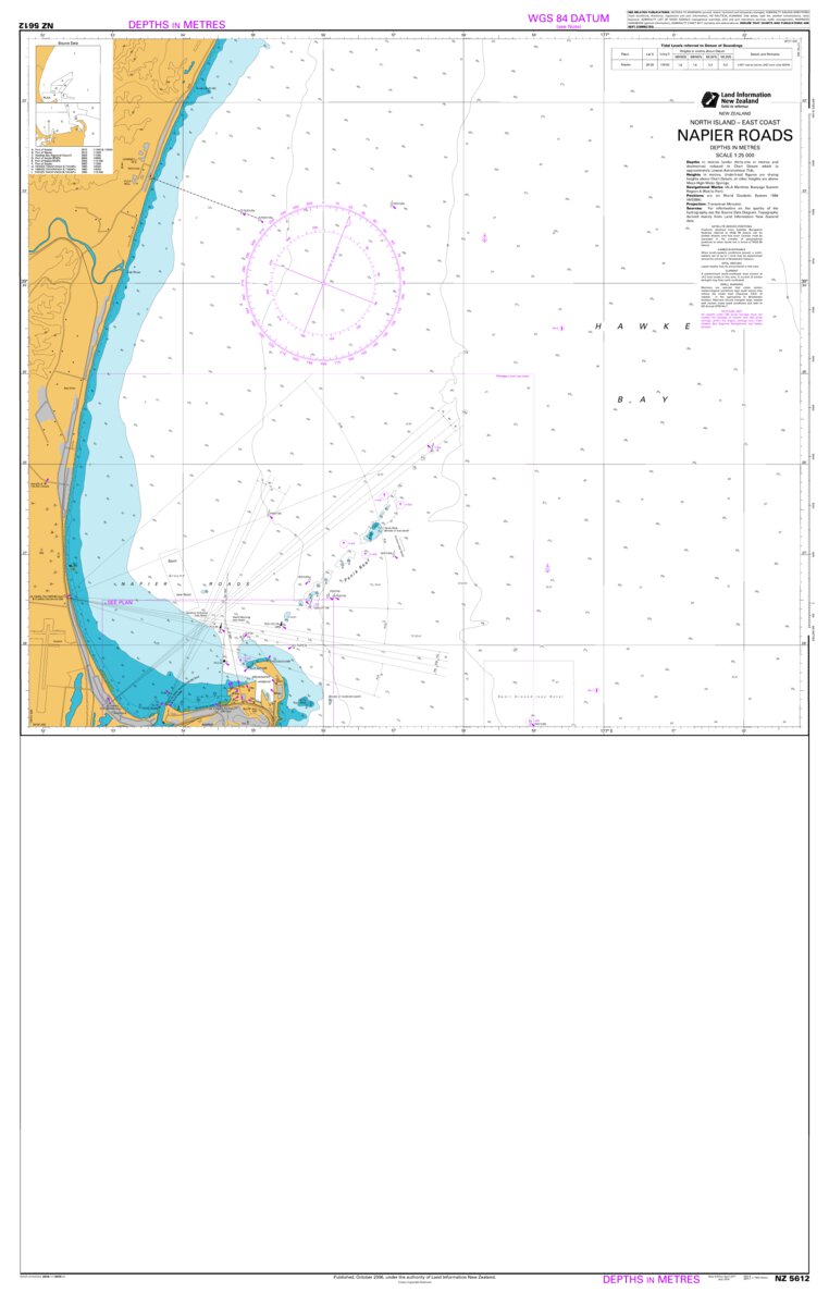 Napier Roads Map by Land Information New Zealand Avenza Maps