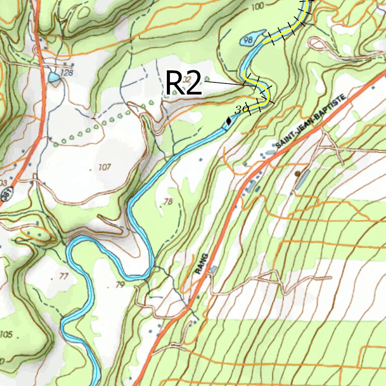 Rivière Du Gouffre Map by Canot Kayak Quebec Avenza Maps