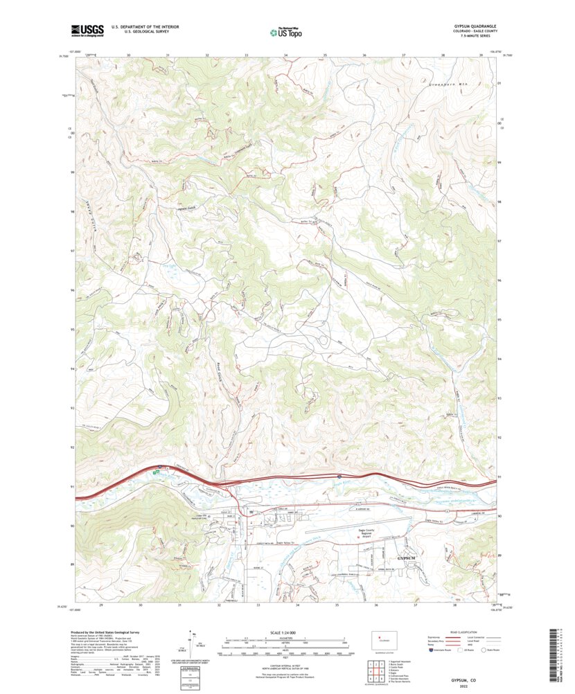 Gypsum, CO (2022, 24000Scale) Map by United States Geological Survey