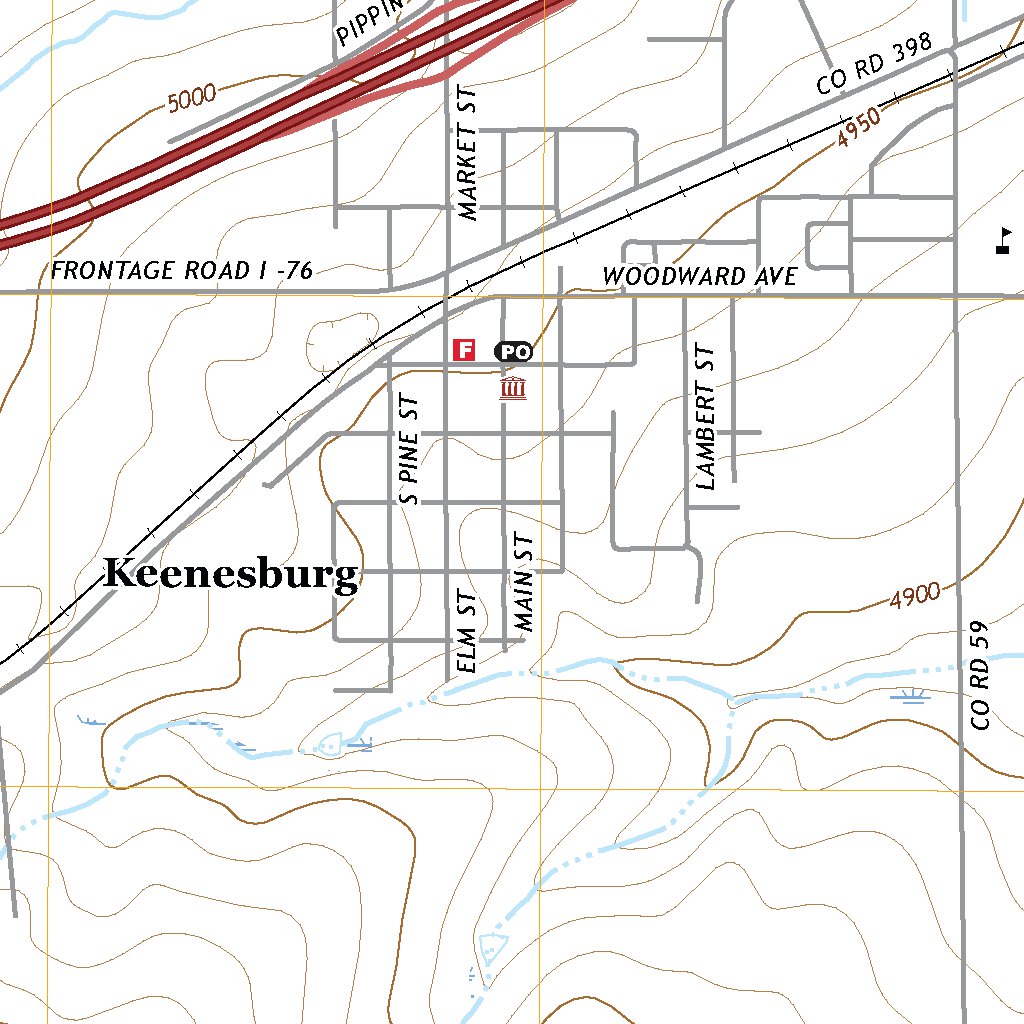 Keenesburg, CO (2022, 24000Scale) Map by United States Geological
