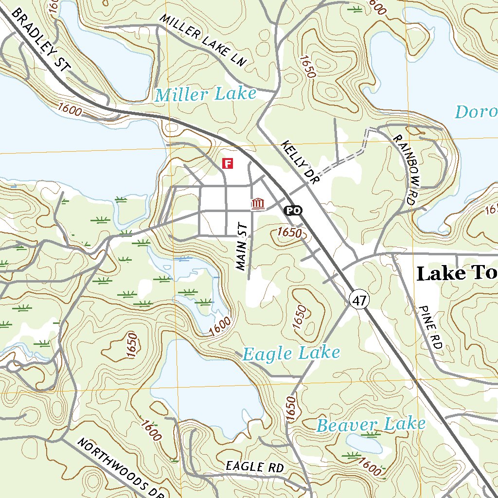 Lake Tomahawk, WI (2022, 24000Scale) Map by United States Geological