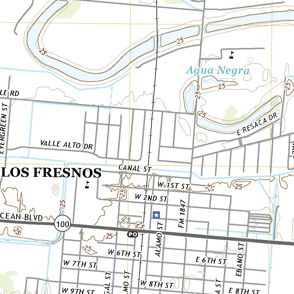 Los Fresnos TX (2022 24000 Scale) Map by United States Geological Los Fresnos TX (2022 24000 Scale) Map by United States Geological
