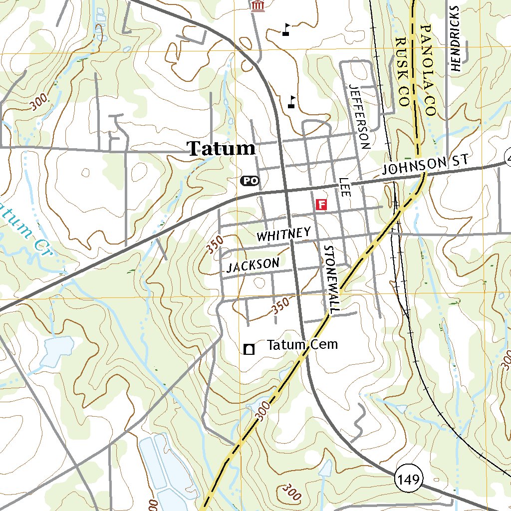 Tatum, TX (2022, 24000Scale) Map by United States Geological Survey