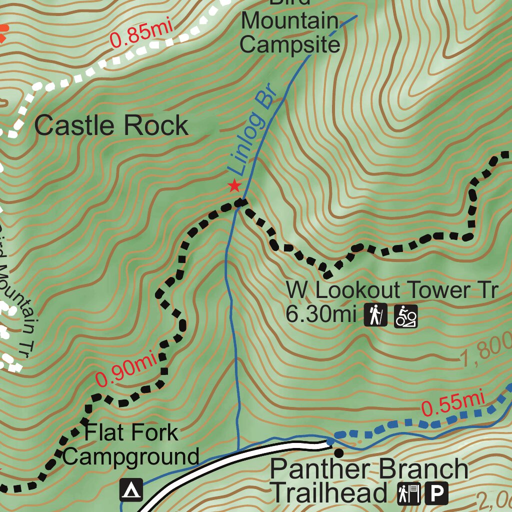 Frozen Head State Park Map by Tennessee State Parks Avenza Maps