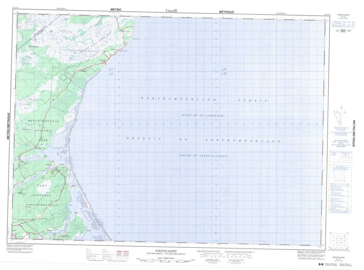 PointeSapin, NB (021I15 CanMatrix) Map by Natural Resources Canada
