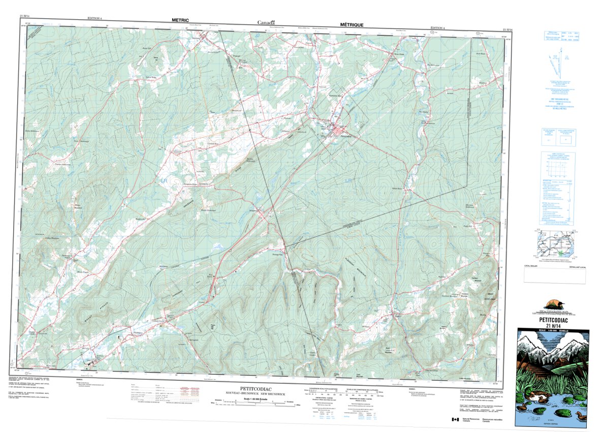 Petitcodiac, NB (021H14 CanMatrix) Map by Natural Resources Canada