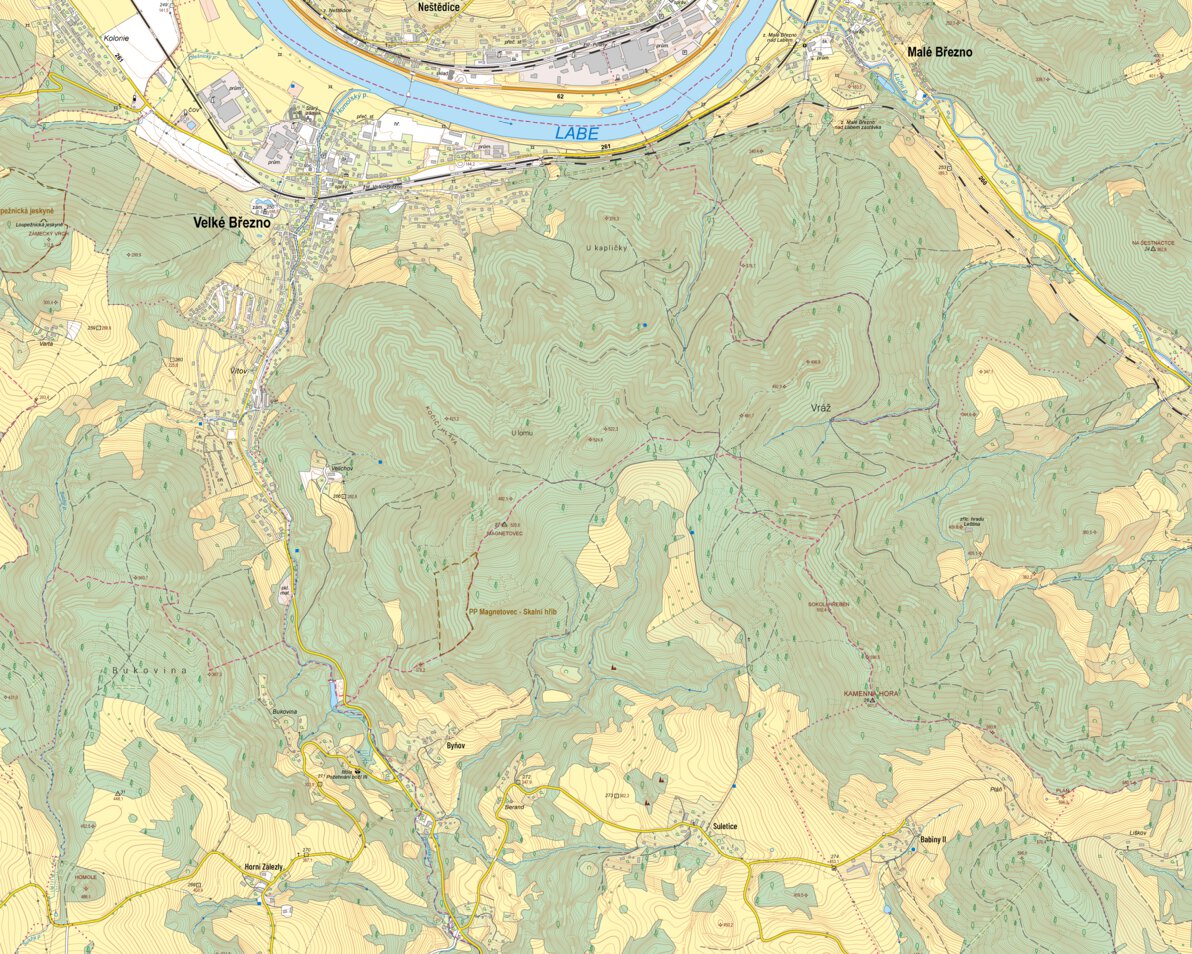 Ústí nad Labem (0204A25) Map by Cesky urad zememericky a katastralni Avenza Maps