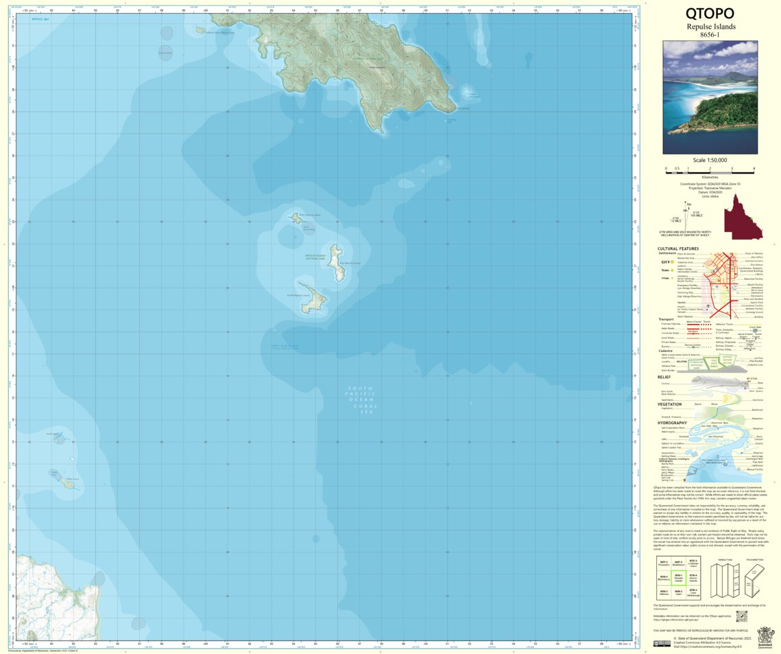 Repulse Islands (86561) Map by Department of Resources Avenza Maps
