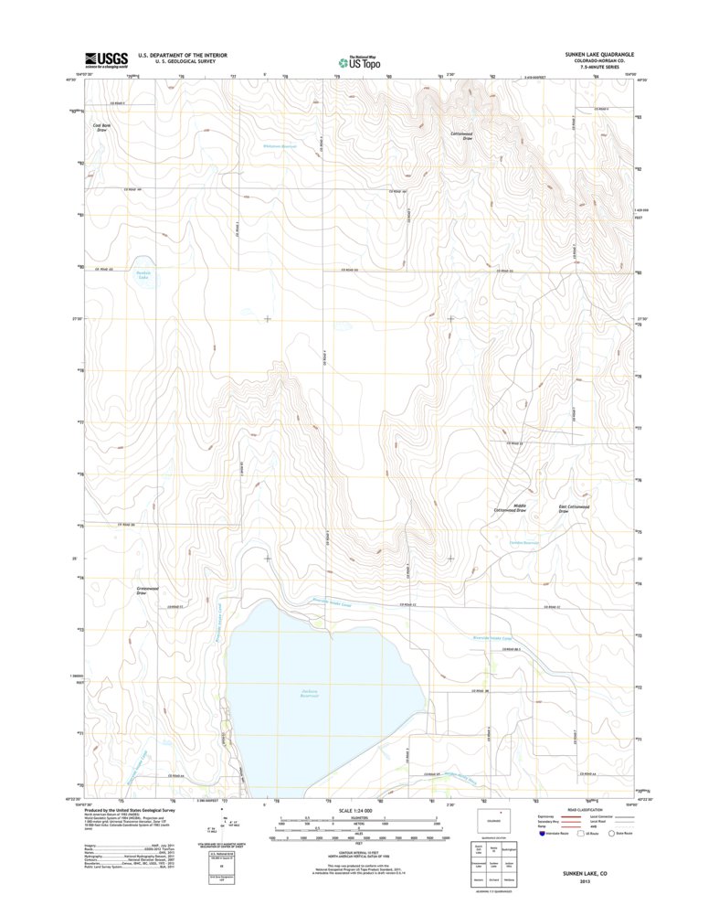 Sunken Lake, CO (2013, 24000Scale) Map by United States Geological Survey Avenza Maps