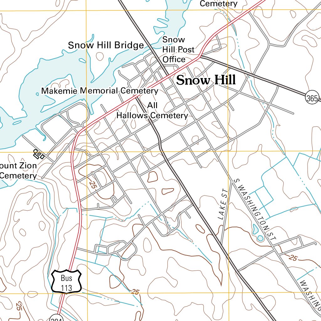 Snow Hill MD (2011 24000 Scale) Map by United States Geological