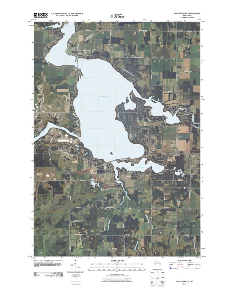 Lake Wissota, WI (2010, 24000-Scale) Map by United States Geological