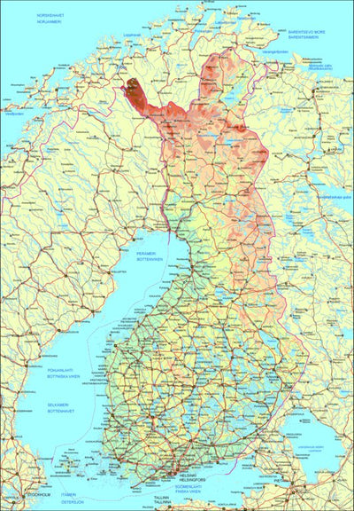 Avenza Systems Inc. Finland 1:4,500,000 digital map