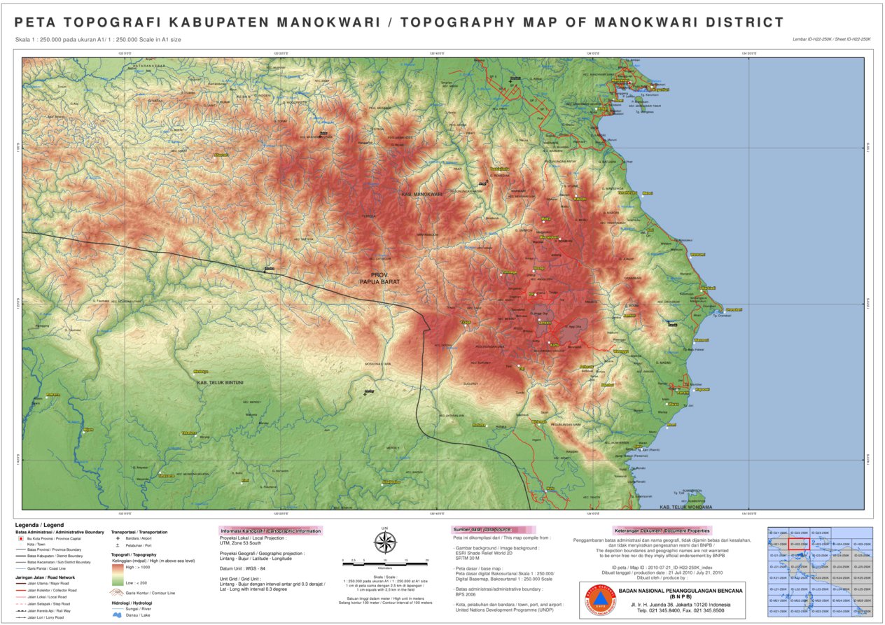 H22 Manokwari District Map By Avenza Systems Inc Avenza Maps Avenza Systems Inc H22 Manokwari District Digital Map 
