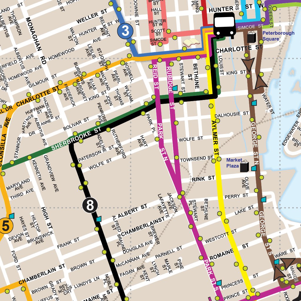 Peterborough Transit Map By Avenza Systems Inc Avenza Maps peterborough-transit-map-by-avenza-systems-inc-avenza-maps