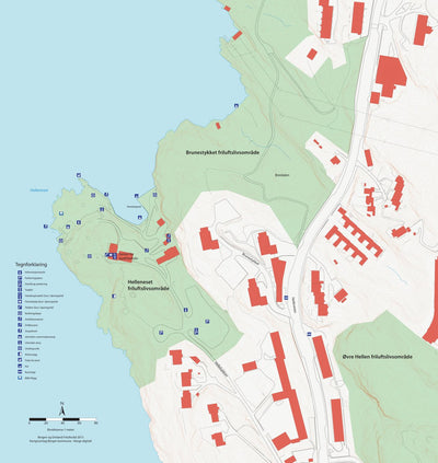 Bergen og Omland Friluftsråd Helleneset friluftslivsområde digital map