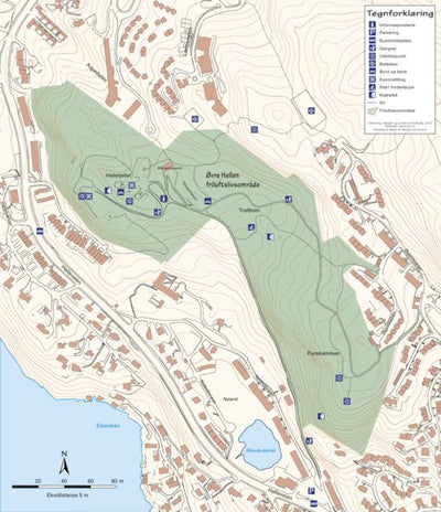 Bergen og Omland Friluftsråd Øvre Hellen friluftslivsområde digital map