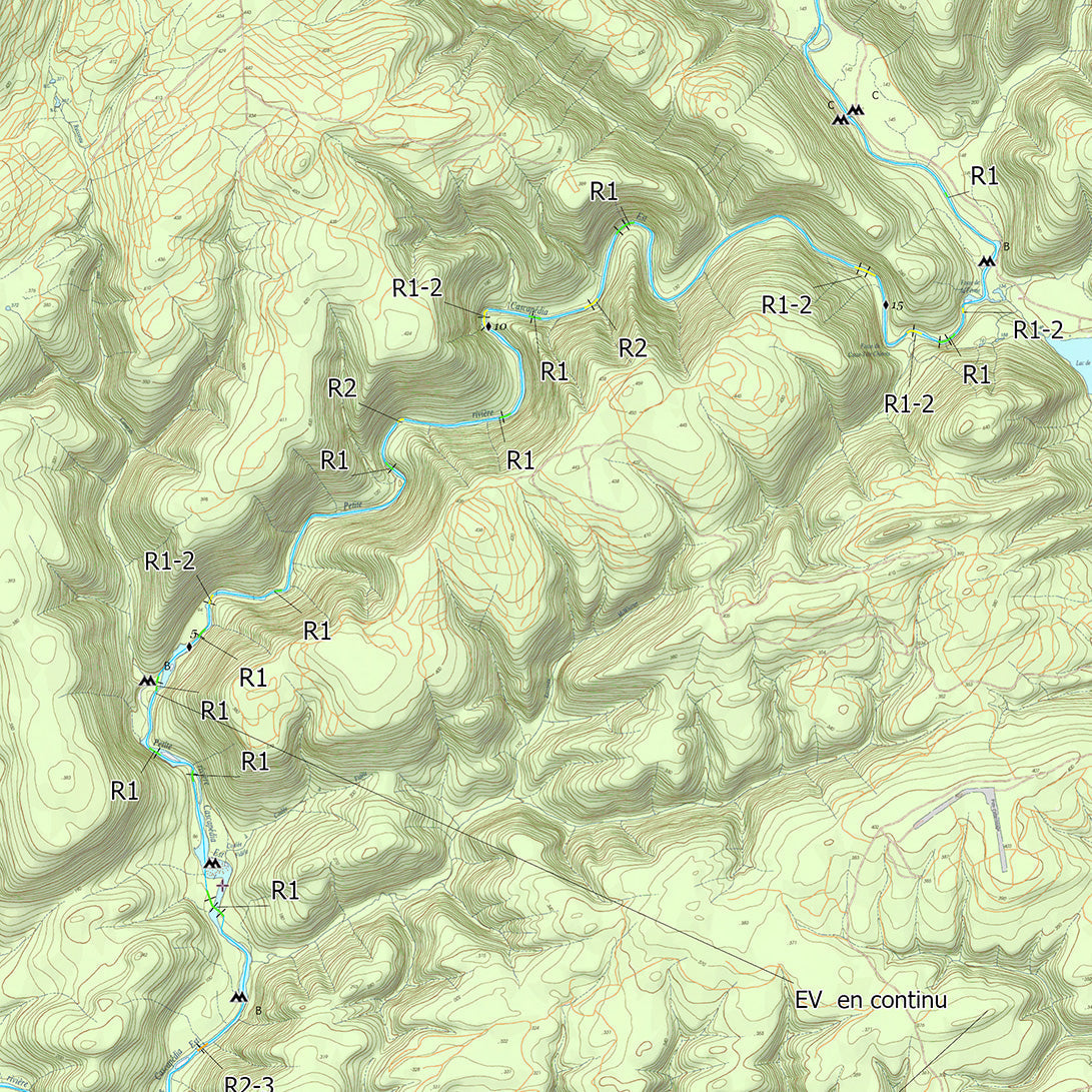 Rivière Petite Cascapédia Map by Canot Kayak Quebec Avenza Maps