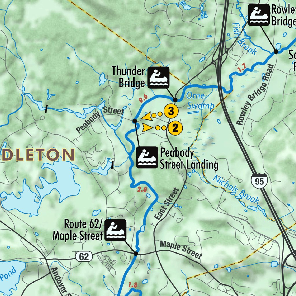 Ipswich River Paddling Map by Center for Community GIS Avenza Maps
