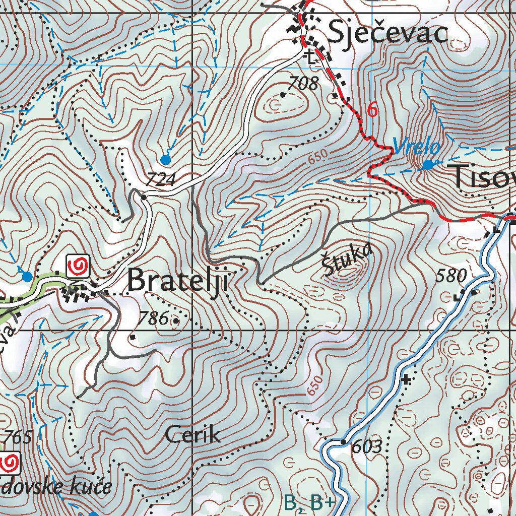 Žumberak Map By Croatian Mountain Rescue Service - Hgss 