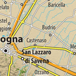GEOgrafica di Marco Gualdrini EMILIA ROMAGNA Bike: la ciclabile in destra Po digital map