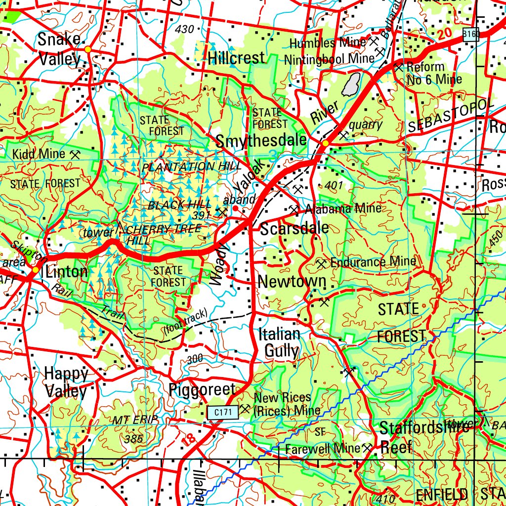 Ballarat Sj54 08 Map By Geoscience Australia Avenza Maps 1826