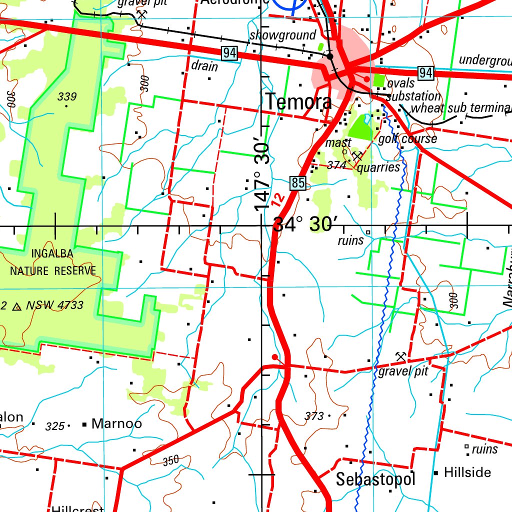 Cootamundra SI55 - 11 Map by Geoscience Australia | Avenza Maps