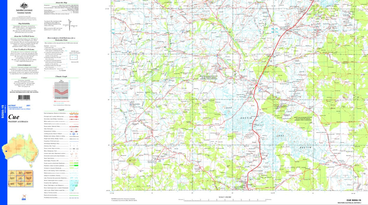 Cue SG50 - 15 Map by Geoscience Australia | Avenza Maps