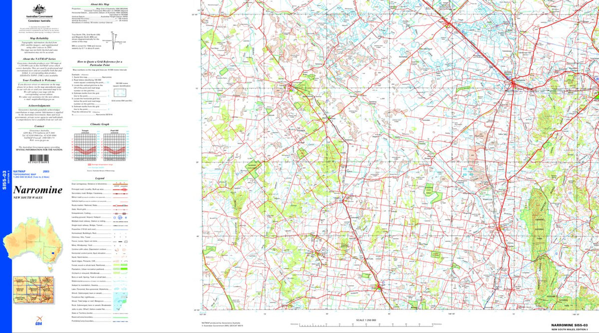 Narrowmine SI55 - 03 Map by Geoscience Australia | Avenza Maps