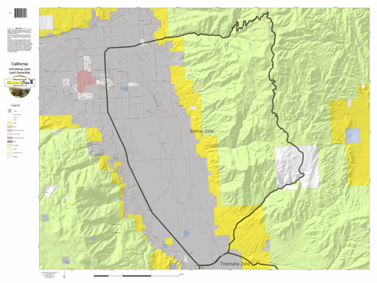 California Elk Hunting Zone Map by HuntData LLC Avenza Maps