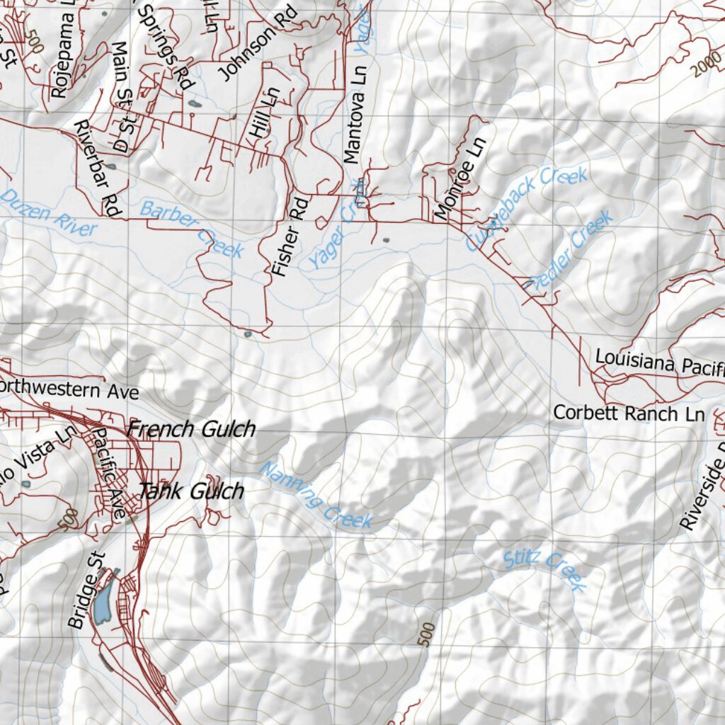 California Elk Hunting Zone Northwestern(S) Map by HuntData LLC