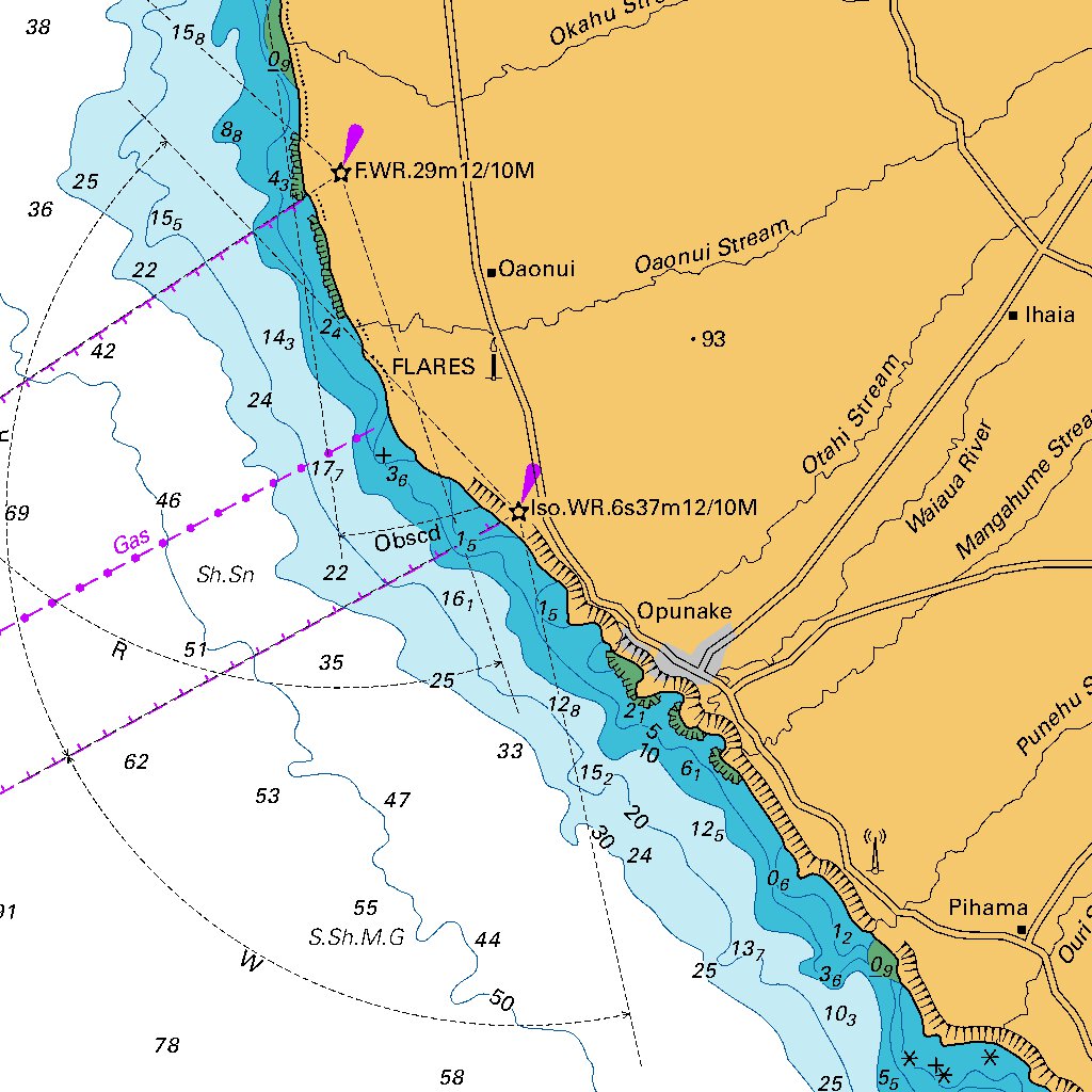 Cape Egmont to Rangitikei River Map by Land Information New Zealand Avenza Maps