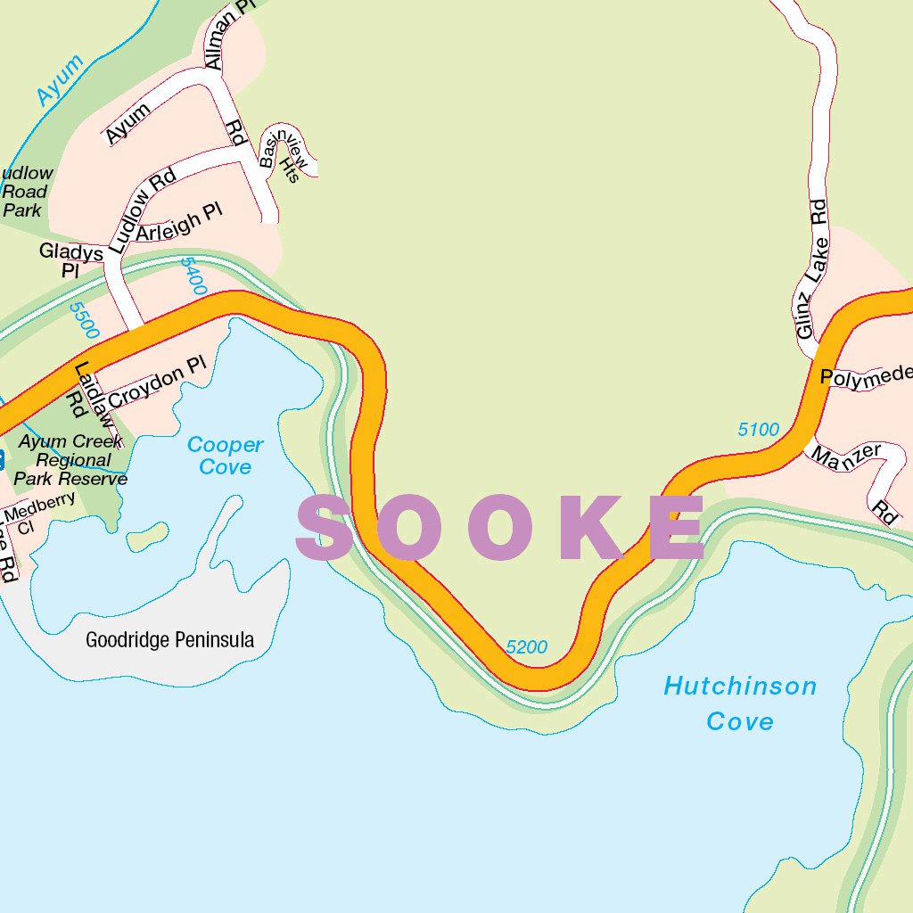 Sooke and Metchosin, BC Map by Mapmobility Corp. Avenza Maps