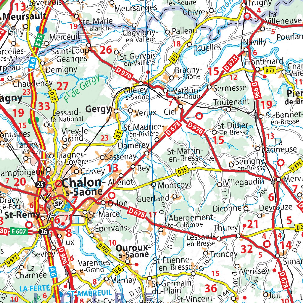 Bourgogne Franche Comté Map By Michelin Avenza Maps 3782