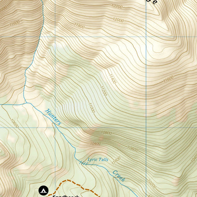 National Geographic 301 Longs Peak: Rocky Mountain National Park [Bear Lake, Wild Basin] (south side) digital map