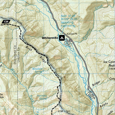 National Geographic 711 High Uintas Wilderness [Ashley and Wasatch-Cache National Forests] (east side) digital map