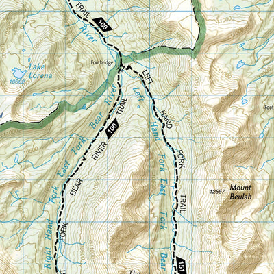 National Geographic 711 High Uintas Wilderness [Ashley and Wasatch-Cache National Forests] (west side) digital map