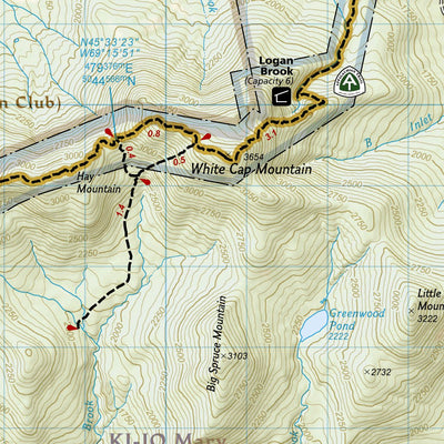National Geographic 754 Baxter State Park [Mount Katahdin, Katahdin Iron Works] (north side) digital map