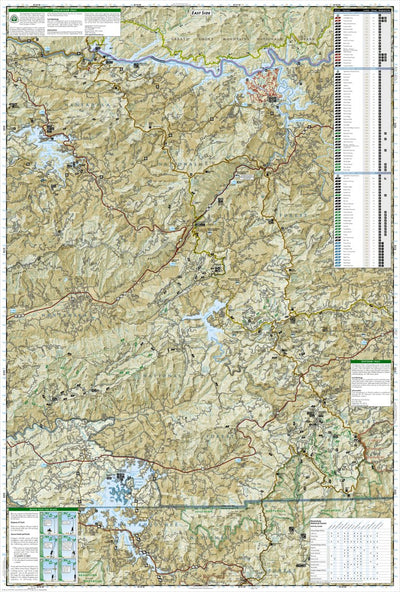 National Geographic 784 Fontana and Hiwassee Lakes [Nantahala National Forest] (east side) digital map