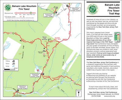 New York-New Jersey Trail Conference Catskills - Balsam Lake Mountain Fire Tower, NY digital map