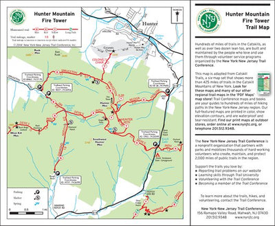 New York-New Jersey Trail Conference Catskills - Hunter Mountain Fire Tower, NY digital map