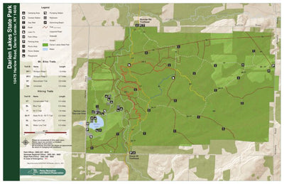 New York State Parks Darien Lakes State Park Trail Map digital map