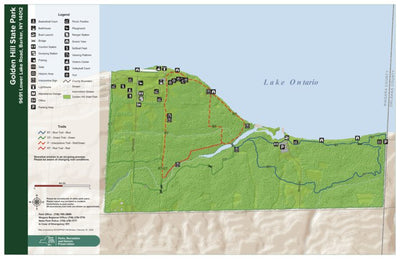 New York State Parks Golden Hill State Park Trail Map digital map