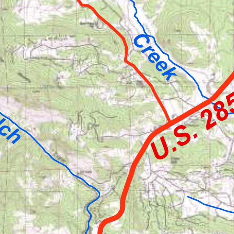 Pine Junction Area Hiking Trails Map by Park County Recreation