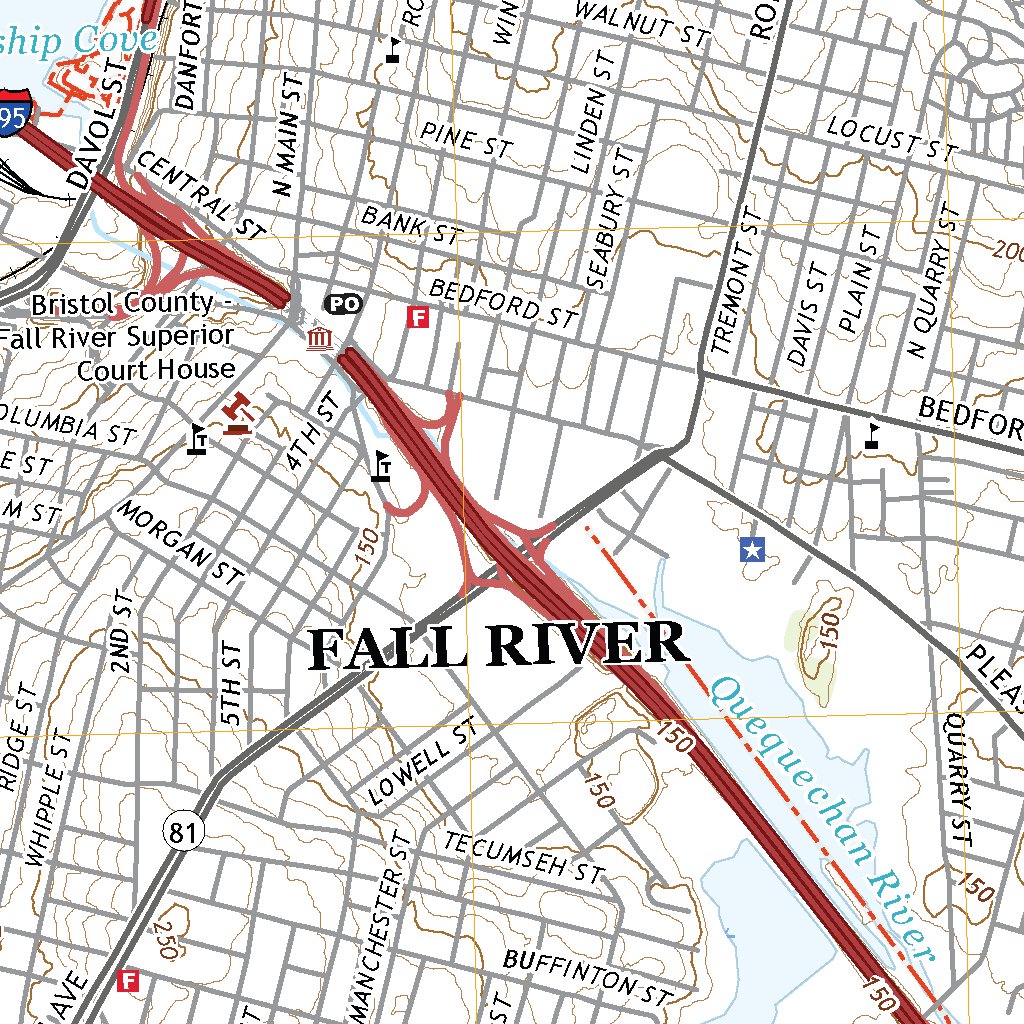 Fall River, MA (2021, 24000Scale) Map by United States Geological