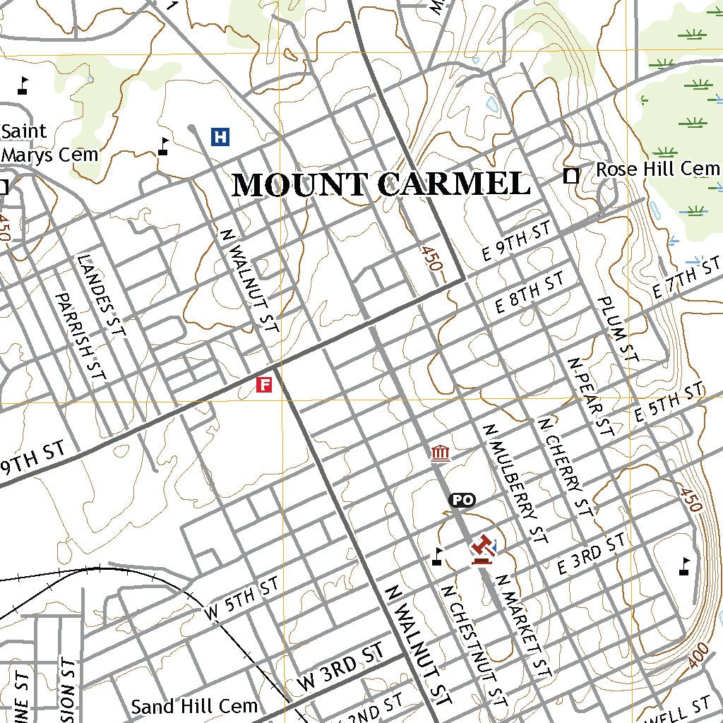Mount Carmel, IL (2021, 24000Scale) Map by United States Geological