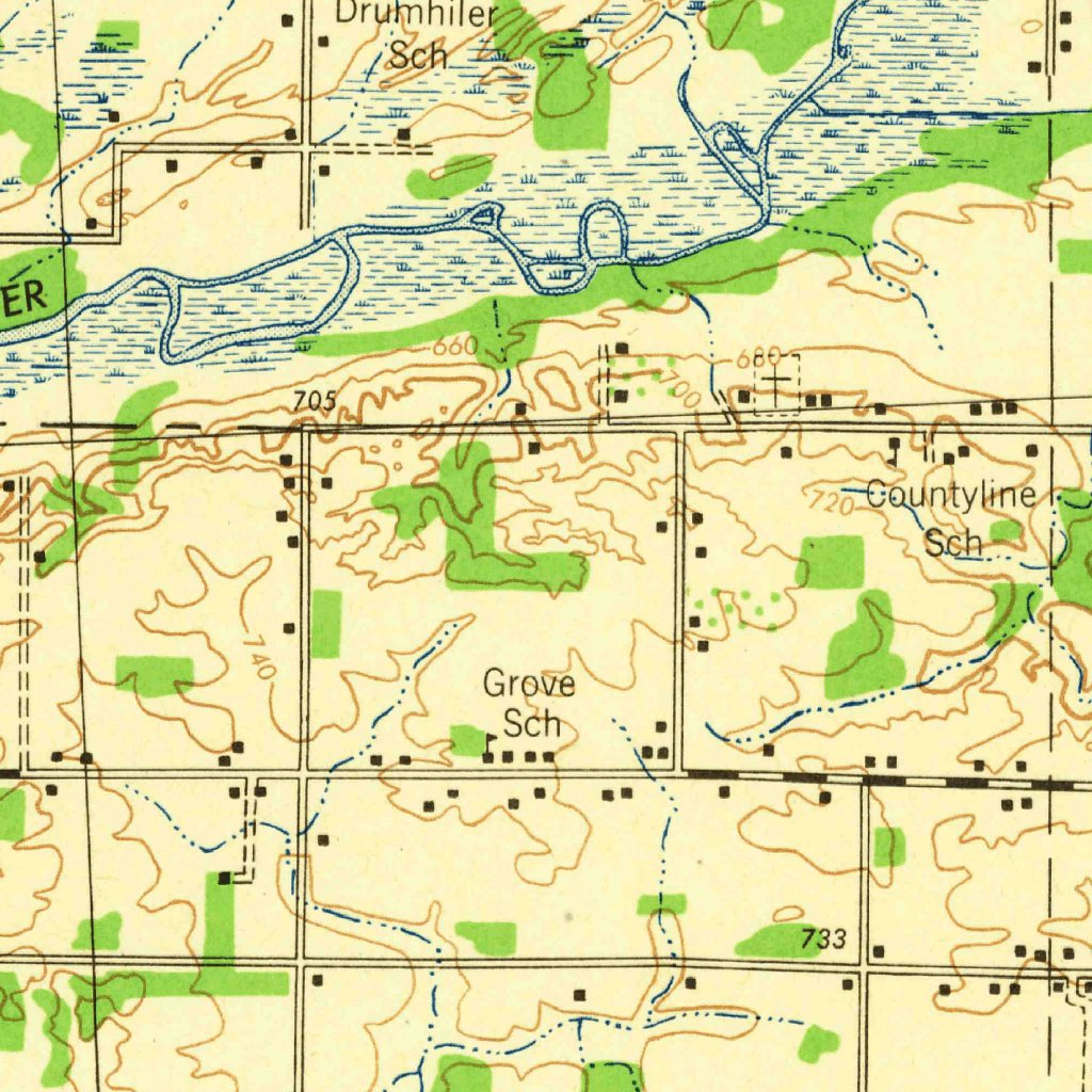 Perrinton, MI (1943, 62500Scale) Map by United States Geological