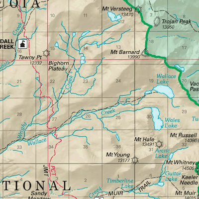 US Forest Service R5 Inyo National Forest Visitor Map - South (2010) digital map