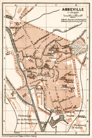 Waldin Abbeville city map, 1909 digital map