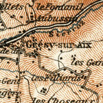 Waldin Aix-les-Bains environs map, 1913 digital map