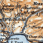 Waldin Ajaccio and environs map, 1900 digital map